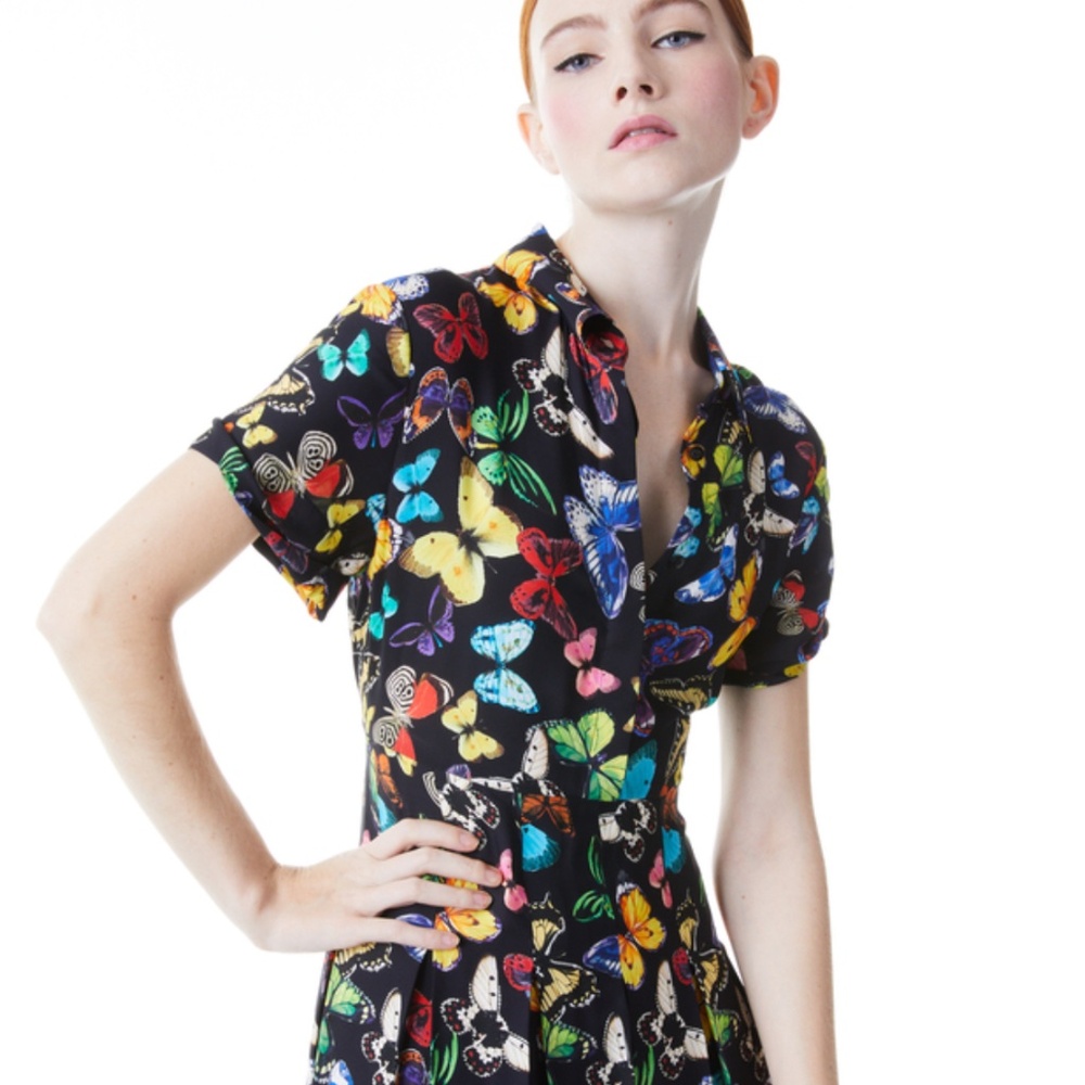 SOLD Alice + Olivia Rad 90s Butterfly Tori Shirtdress